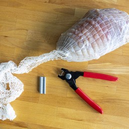 Mėsos gofruotojas kumpiui, 60 spaustukų