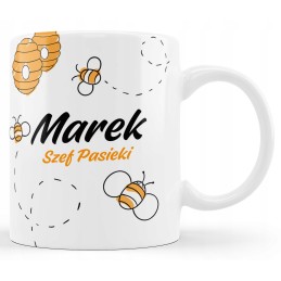 Bitininko puodukas su tavo vardu - bityno vedėja. puiki dovana kiekvienam bitininkui.