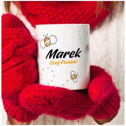 Bitininko puodukas su tavo vardu - bityno vedėja. puiki dovana kiekvienam bitininkui.