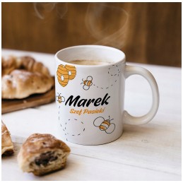 Bitininko puodukas su tavo vardu - bityno vedėja. puiki dovana kiekvienam bitininkui.