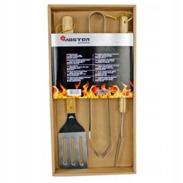 Grilio rinkinys, šakutė, mentelė, žnyplės mg110