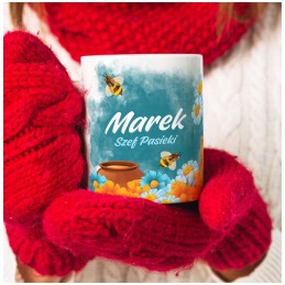 Bitininko puodukas su tavo vardu - bityno vedėja. puiki dovana kiekvienam bitininkui.