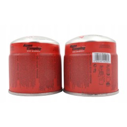 Dujų kasetė su sriegiu, kasetė kempingo viryklei, dujinis degiklis 190g x8, lenkiškas prekės ženklas Alpen Camping.