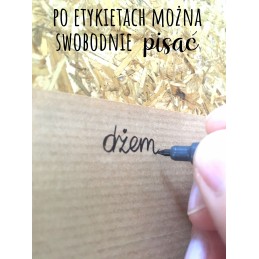 Ekologiškos etiketės konservų stiklainiams ir lipdukai