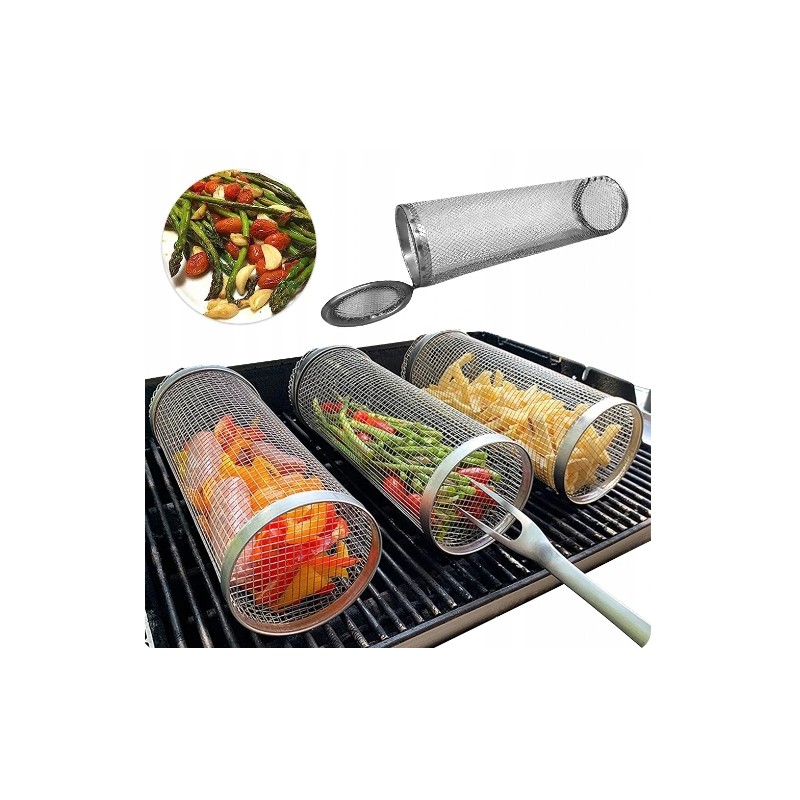 Grilio grotelės, nerūdijančio plieno grilio krepšelis, 1 vnt