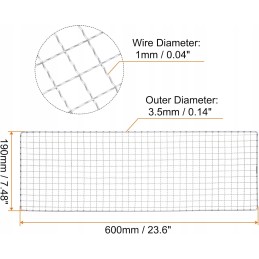 Nerūdijančio plieno grilio grotelės, grilio stovas, 62x19 cm