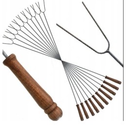 Šakės, grilio šakutės, 10x iešmelių