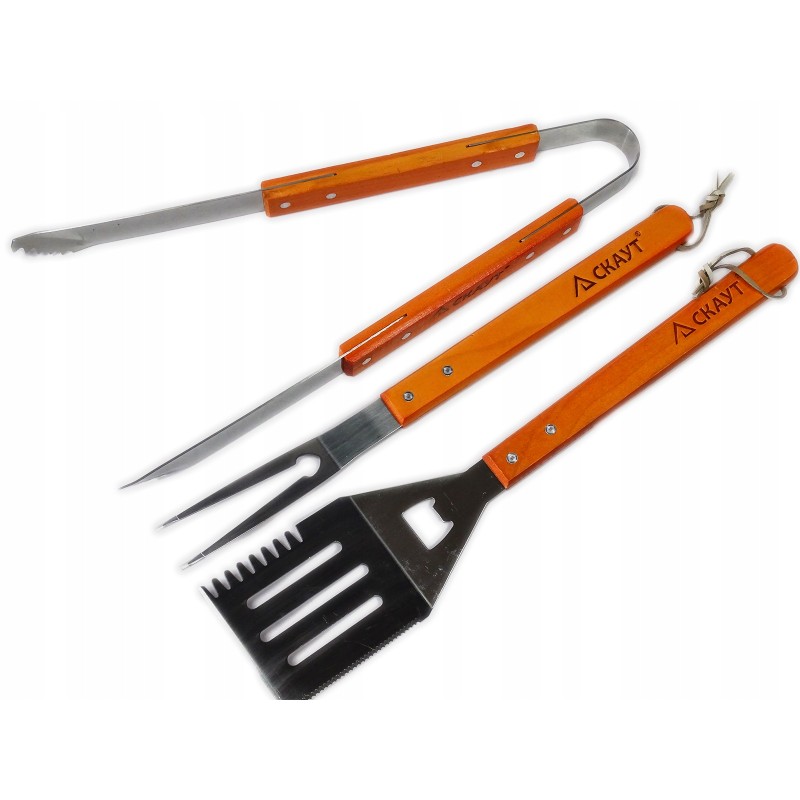 Žnyplių, mentelės ir kepsninės šakutės rinkinys