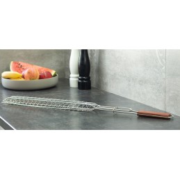 Uždaros ilgos grilio grotelės 44x14cm