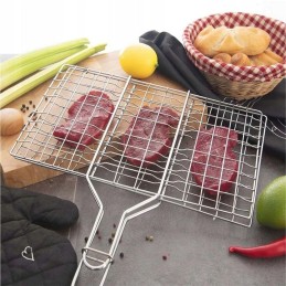 Grilio grotelės, grotelės, skrudintuvas, uždaras, sulankstomas, mėsos grilis, 34x58 cm