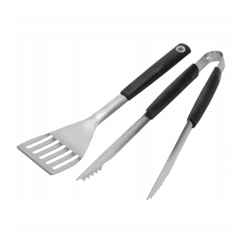 Grilio priedų rinkinys: 2 vnt mentelių žnyplės