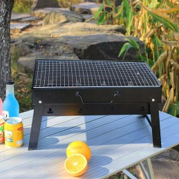Folding tourist grill suitcase portable garden charcoal with handle