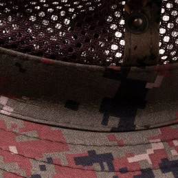 Tinklelis nuo uodų, tinklelis nuo vabzdžių, kepurė - raudona ir ruda