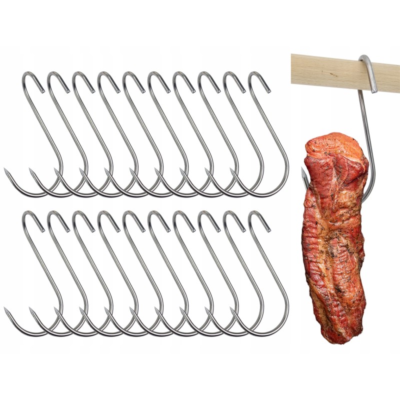 S 413 b susukti mėsos kabliukai šaltibarščiai, šoninė, šonkauliukai rūkyti