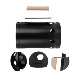 Mini kaminų grotelės, skirtos apšviesti briketus ir bbq anglies grilius