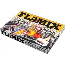 Flamix 48 žiebtuvėlis - baltas grilio kubas, 10 vnt