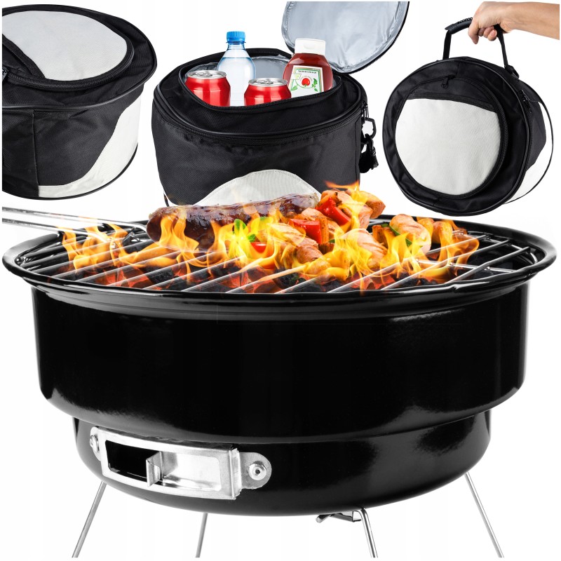 Nešiojama sodo grilis turistinė anglis grilis mažas kepsninės krepšys ⭐⭐⭐⭐⭐