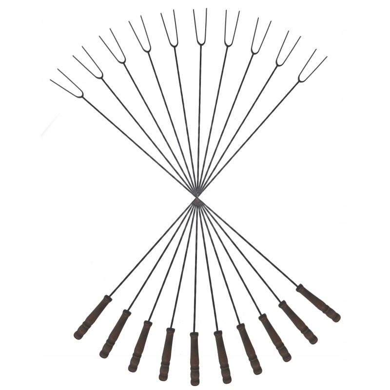 Šakės, pagaliukai laužui, dešra, grilis, pagaliukai, 100 cm