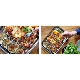 Plieninis grilio padėklas, daugkartinio naudojimo grotelės, 2 vnt