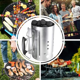 Grilio kaminas anglies briketų ugniai židinyje uždegti xxl 305 x 190 mm