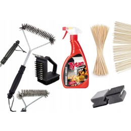 Didelis skystų grilio valymo šepetėlių rinkinys