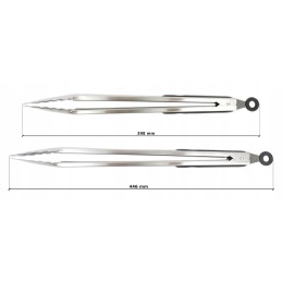 Grilio žnyplės, virtuvinės letenėlės, plieninės, 40 ir 45 cm