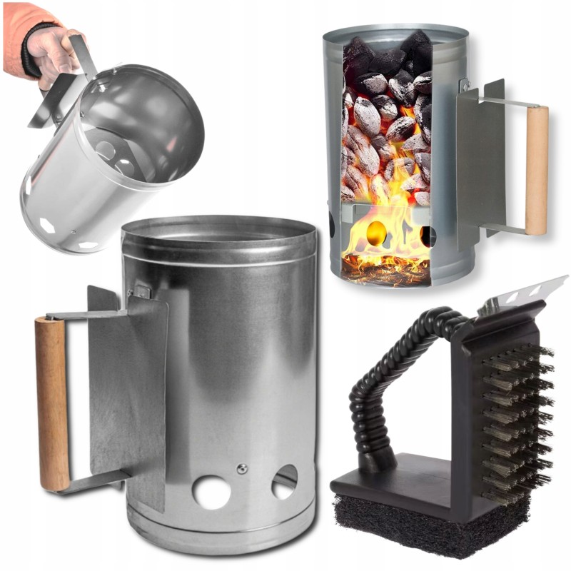 Kaminas anglies briketų grotelių uždegimui, ø 16 cm