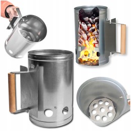 Kaminas anglies briketų grotelių uždegimui, ø 16 cm