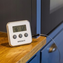 Maisto termometras su zondu - juoda spalva - 0°C +250°C