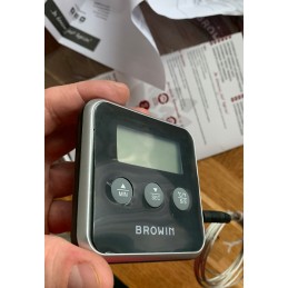 Maisto termometras su zondu - juoda spalva - 0°C +250°C