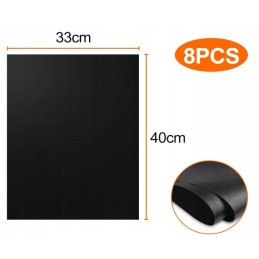 8x grilio kilimėlis anglies dujiniam griliui, universalus 40x33