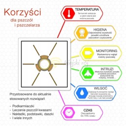 Higieninė lentyna su termometru, Wielkopolska, 10 rėmų, 1 skylė.