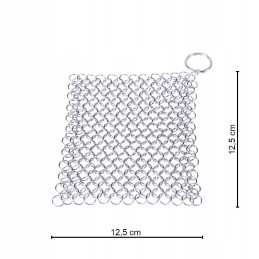 Metalo valymo šluostė iš Santos žiedų, skirta tvirtam ir kaltiniam metalui