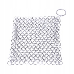 Metalo valymo šluostė iš Santos žiedų, skirta tvirtam ir kaltiniam metalui