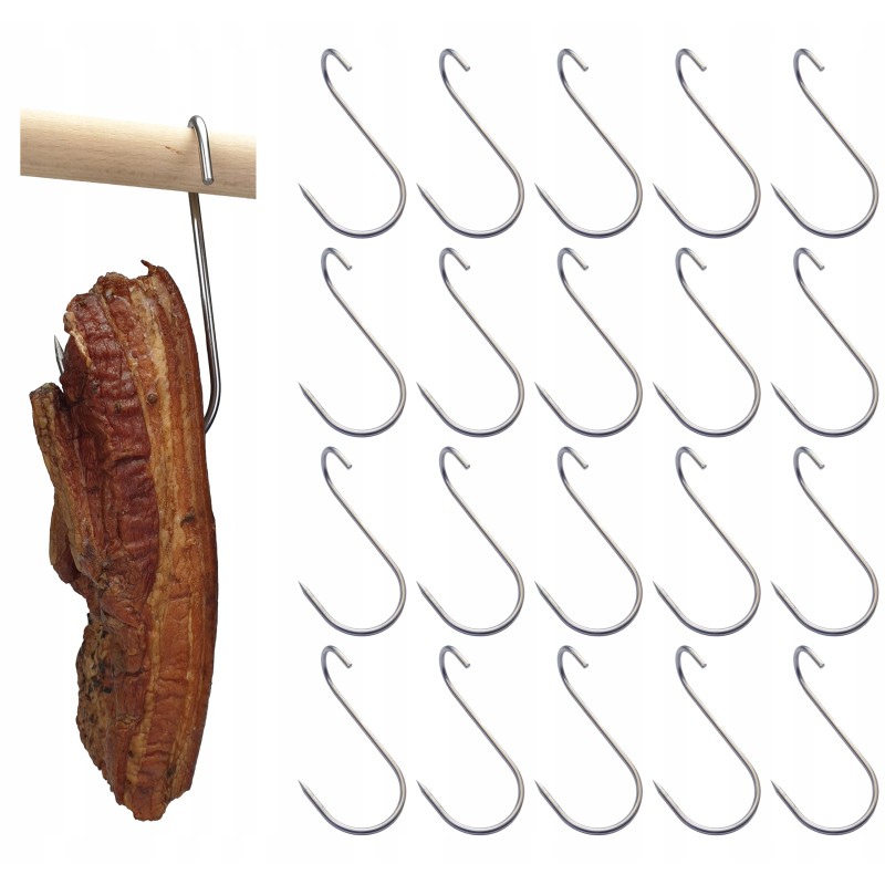 413 b susukti rūkymo kabliukai šaltiems mėsos gaminiams, skersmuo 4