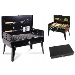 Sulankstomas anglinis sodo turistinis grilis + mentelė ir šakutė