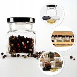 Kvadratinis stiklinis indas 120 ml