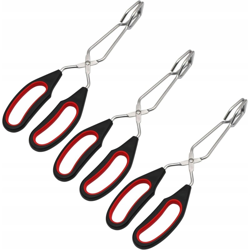 Nerūdijančio plieno grilio žnyplės, 3 vnt