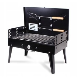 Sulankstomas anglinis sodo turistinis grilis + mentelė ir šakutė