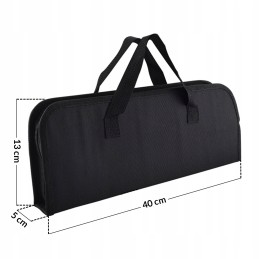 Plieninių grotelių rinkinys, priedai, stalo įrankiai, indai, dėklas, 10 viename