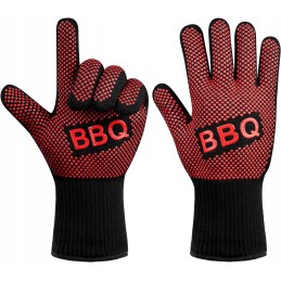 Apsauginės pirštinės kepsninės pirštinės karščiui atsparios 800°C x2