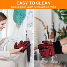 Apsauginės pirštinės kepsninės pirštinės karščiui atsparios 800°C x2