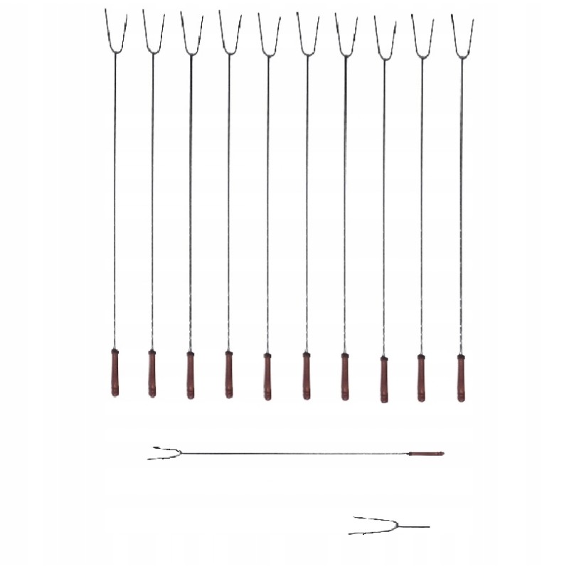 Laužo šakutės, pagaliukai, grilio lazdelės, 140 cm - 15 vnt