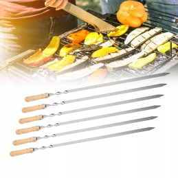 6 x laužo lazdos, nerūdijančio plieno lazdos, 55 cm