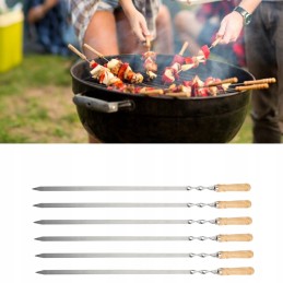 6 x laužo lazdos, nerūdijančio plieno lazdos, 55 cm