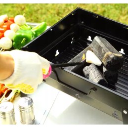 ⭐Turistinė anglių kepsninė, sulankstyta nešiojamame kempingo lagamine⭐