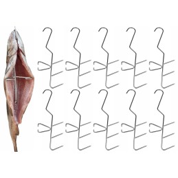 H 322 m trigubi kabliukai žuviai rūkyti, 10 vnt, inox