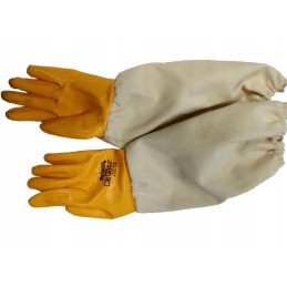 nitrilinės bitininkystės pirštinės, apsauginės su drobe, 11 dydis