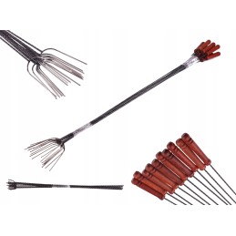 Šakučių pagaliukai šašlykinei, antgaliai iš nerūdijančio plieno