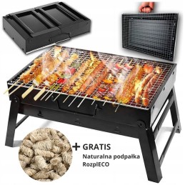 Sulankstoma turistinė kepsninė, lagaminas + nemokamas natūralus kūrenimas